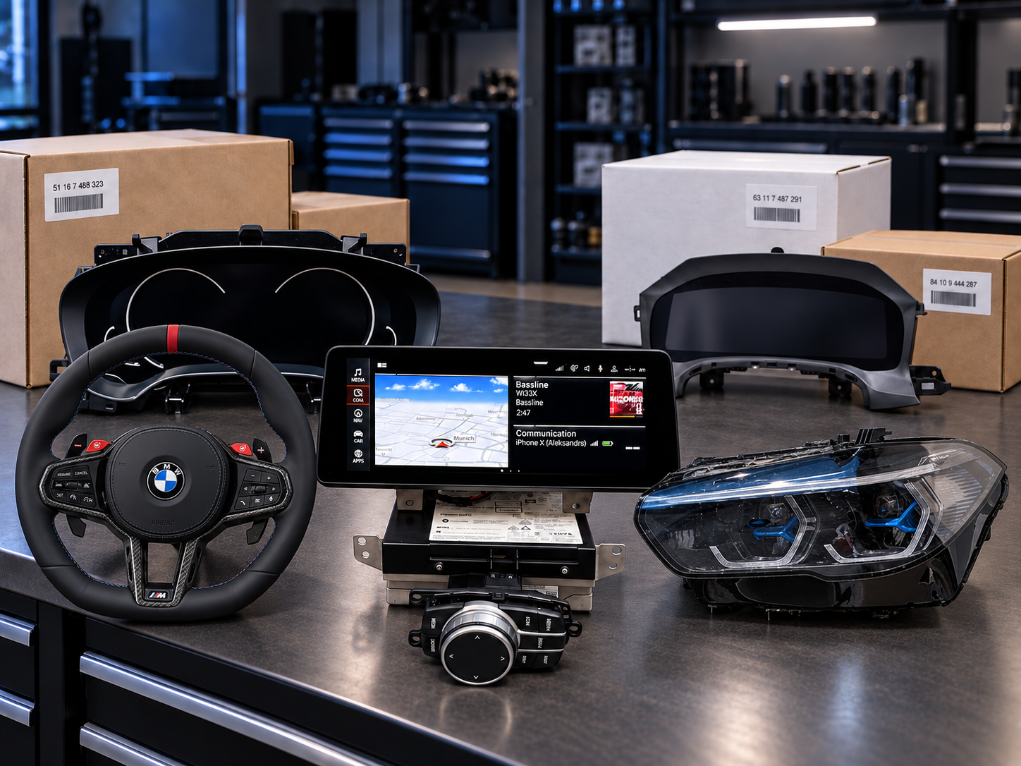Componenti originali BMW Group in studio